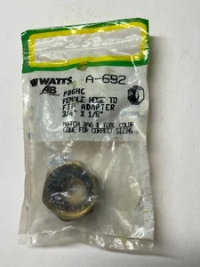 Watts A-692 Female Hose to FIP Adapter  3/4" x 1/8" NOS - Picture 1 of 3