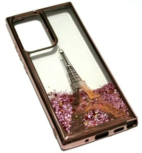 Samsung Galaxy Note20 (6.7") - Rose Gold Tower Moving Glitter Liquid Case Cover - Picture 1 of 5