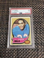 1970 TOPPS #90 O. J. SIMPSON ROOKIE CARD BILLS PSA 7 NM