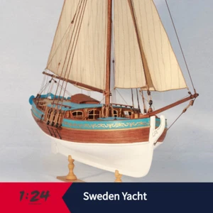 Sweden Yacht Sail Boat Scale 1/24  21'' 540 MM Wood Ship Model kit - Picture 1 of 12