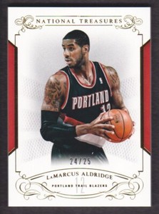 2013-14 National Treasures Basketball Gold #52 LaMarcus Aldridge 24/25
