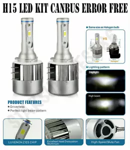 H15 DRL SIDELIGHT HEADLIGHT 72W LED KIT BULBS CANBUS AUDI VW BMW FORD MERCEDES - Picture 1 of 3