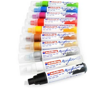 Edding 5000 Permanent Acrylic Paint Marker Pens - Broad 5-10mm Chisel Nib - Picture 1 of 79