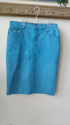 FALDA VAQUERA RECTA HASTA LA RODILLA MUJER RECONSTRUIDA, Talla 10 Foto 1 de 3