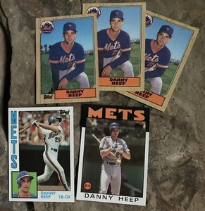 Danny Heep Baseball Cards. New York Mets. Okay Condition
