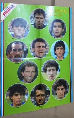 POSTER SAMPDORIA 1985/86 da STELLE DI SUPERGOL 58x42cm VIALLI SOUNESS FRANCIS et - Immagine 1 di 2