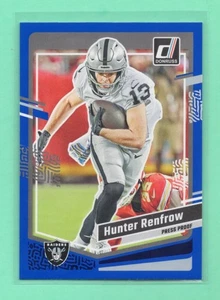 2023 Panini Donruss Hunter Renfrow #175 Blue Press Proof - Picture 1 of 2