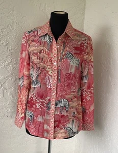 J Mc Laughlin Darcey Seidenhemd mit Knopfleiste und Animalprint Gr. S - Bild 1 von 6
