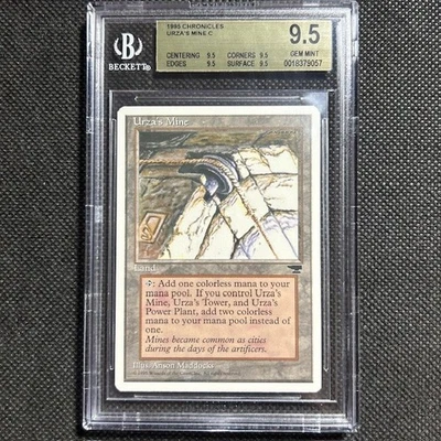 1995 MTG Magic The Gathering Chronicles Urza's Mine Pulley Quad BGS 9.5 Gem Mint - Image 1 of 3