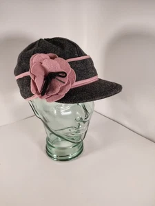 Stormy Kromer CSP Petal Pusher Cadet Hat Charcoal & Pink Made In USA Mütze 7 1/4 - Bild 1 von 6