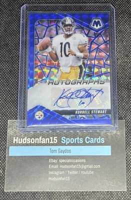 Autógrafos de mosaico Panini Kordell Stewart 2025 #AMC-KST Blue Prizm 99/99 Steelers Foto 1 de 2