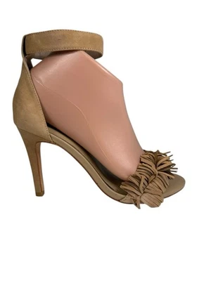 Joie Beige Suede Strappy Open Toe Tasseled Sandals Womens Size Eur 37 (7 US.) - Image 1 of 4