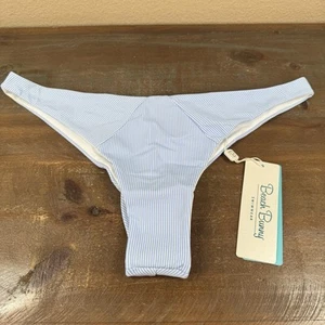 Brand New Beach Bunny Sydney Tango Bikini Bottoms Blue White Stripe 2XL - Picture 1 of 8
