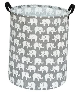 Baby Laundry Basket Kids Pattern Hamper,Large Storage Box Toy Elephant - Picture 1 of 7