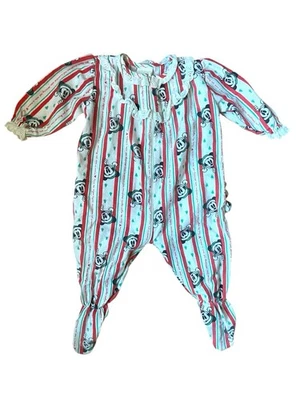 Vintage Disney Store Mickey Mouse Navidad Volantes Vagabundo Dormir Talla L Rojo Verde. Foto 1 de 4