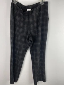 J. Jill schwarz grau kariert Ponte schmales Bein Überziehhose Damengröße Large Petite - Bild 1 von 4