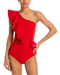 Traje de baño Chiara Boni X3224 La Petite Robe Atlante con volantes asimétricos, Passion, 10 - Imagen 1 de 4