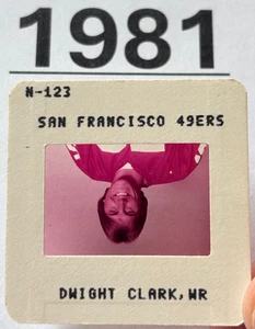DWIGHT CLARK 1981 NFL FOOTBALL TV MEDIA SLIDE SAN FRANCISCO 49ERS ROOKIE - Bild 1 von 4