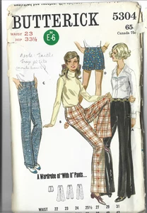 VINTAGE-BUTTERICK 5304-SIZE WOMEN PANTS & SHORT-AS-IS USED-PRINTED IN USA - Picture 1 of 2