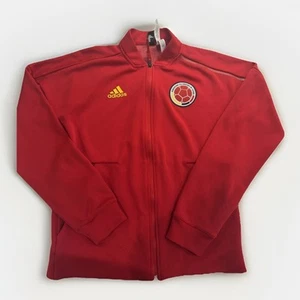 Adidas Colombia ZNE Anthem Track Jacket Mens Small Red Full Zip Football CF0847 - Picture 1 of 12