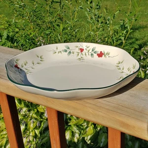 Pfaltzgraff Winterberry Natale Agrifoglio Berry piatto da portata ovale - Foto 1 di 5