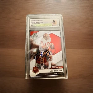 Joe Montana Signed 2021 Panini Mosaic Super Bowl XVI MVP #291 San Fran 49ers - Bild 1 von 4