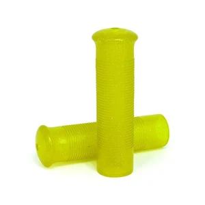 Manopole giallo glitter custom chopper universali per manubri da 22.2 mm - 7/8 " - Foto 1 di 1