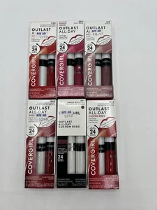 6 - NUOVO Covergirl Outlast All Day colore labbra con top coat/borgogna, Rosie, +++ - Foto 1 di 3