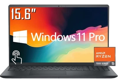 Dell 15.6" FHD Touchscreen Laptop AMD Ryzen 5 7530U 32GB RAM 1TB SSD AMD Radeon - Image 1 of 4