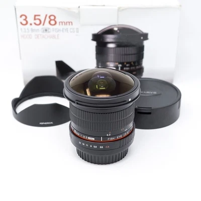 Samyang 8mm f/3.5 UMC CS II Fisheye Lens for Canon EF Mount - Excellent Cond. - image 1 of 4