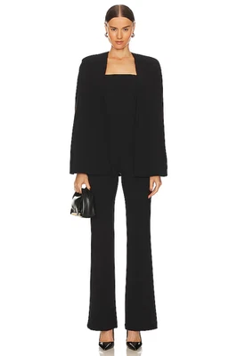 Conjunto de 2 piezas de mono Alice + Olivia Nova Cape en negro 12 nuevo sin etiquetas $695 Foto 1 de 4