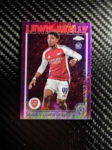 Myles Lewis-Skelly 2024-25 Topps cromo UCL magenta refractor a fuego lento RC #154 - Imagen 1 de 3