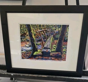 LARRY SMITH Signed LE 13/250 Giclée Art Print, "Foot Bridge at Anthony Creek" - Picture 1 of 6