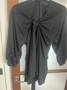 Black drape front knot top cover - Picture 1 of 4