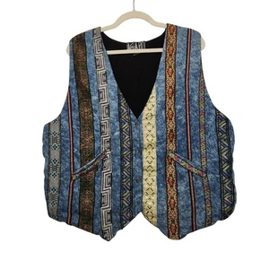 Vintage Boho Button Vest 90s Grunge Witchy Fairy Autumn Cobain Agapo - Picture 1 of 10