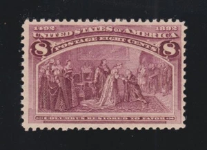 US 236 8c Columbian Exposition Mint VF OG NH SCV $140 - Picture 1 of 2