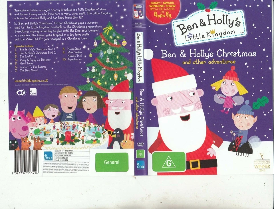 Ben and Holly's Little Kingdom-Ben & Holly's Christmas-[10 Epi]-Animated BAH-DVD - Imagem 1 de 1