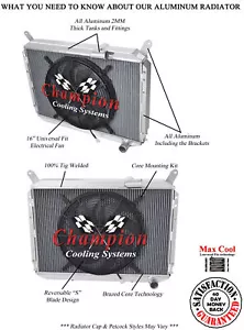 RS Champion 2 Row Radiator W/ 16" Fan for 1984 - 1989 Nissan 300ZX V6 Engine - Picture 1 of 9