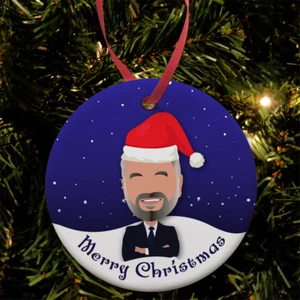 Ange Postecoglu Sporen Vektor Held Christbaumschmuck Kugel Nikolausmütze - Bild 1 von 1