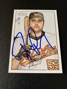 Ramon Hernandez Signed 2007 Bowman Heritage #8 Card Baltimore Orioles Auto COA