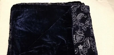 Funda nórdica TOMMY HILFIGER azul marino terciopelo Burnout Queen nueva sin etiquetas Foto 1 de 4