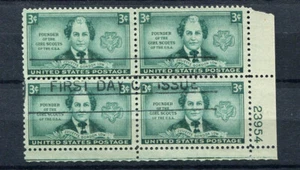 USA : Scott # 974 - Plate Block # 23954 - used - Picture 1 of 1