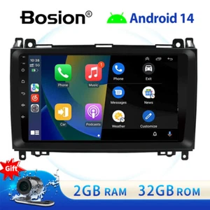 Car Radio For Benz A-Class B-Class Vito Viano Android 14 GPS SAT Carplay WIFI BT - Picture 1 of 16