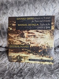 1957 Music Appreciation Edvard Grieg Manuel DeFalla  Guiomar Novaes LP MAR 576 - Imagen 1 de 4