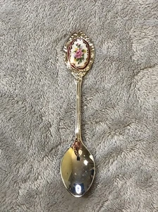 Vintage Korea Collector Spoon Pink Roses Floral  - Imagen 1 de 4