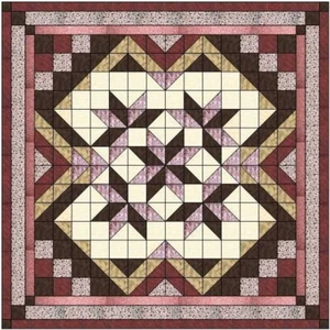 Easy Quilt Kit Heavens Variation Burgandy,Rose, Brown/Precut/Ready to Sew!! - Picture 1 of 3