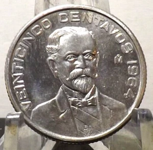ZIRKULIERTE 25 CENTAVOS 1964 MEXIKANISCHE MÜNZE (40424) - Bild 1 von 3