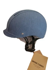 Base Camp Bike Helmet BC-019 Urban Style Denim Blue with LED Light - Picture 1 of 7