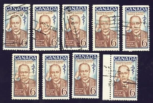 Canada sc#495i x 9 Sir William Osler: Physician, HB paper, Used - Picture 1 of 2