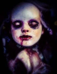 OOAK Creepy Custom Realistic Alternative Porcelain Vampire Baby Art Horror Doll - Picture 1 of 5